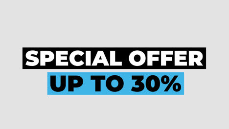 special-offer-up-to-30%-off-word-animation-motion-graphic-video-with-Alpha-Channel,-transparent-background-use-for-web-banner,-coupon,-sale-promotion,-advertising,-marketing-video